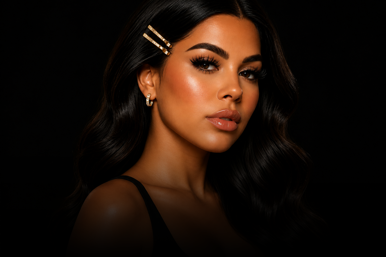 Lash expert showcasing luxury eyelash extensions in Sarasota, FL